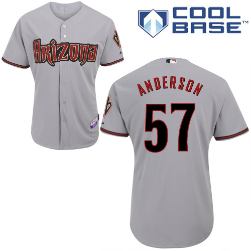 Chase Anderson #57 MLB Jersey-Arizona Diamondbacks Men's Authentic Road Gray Cool Base Baseball Jersey